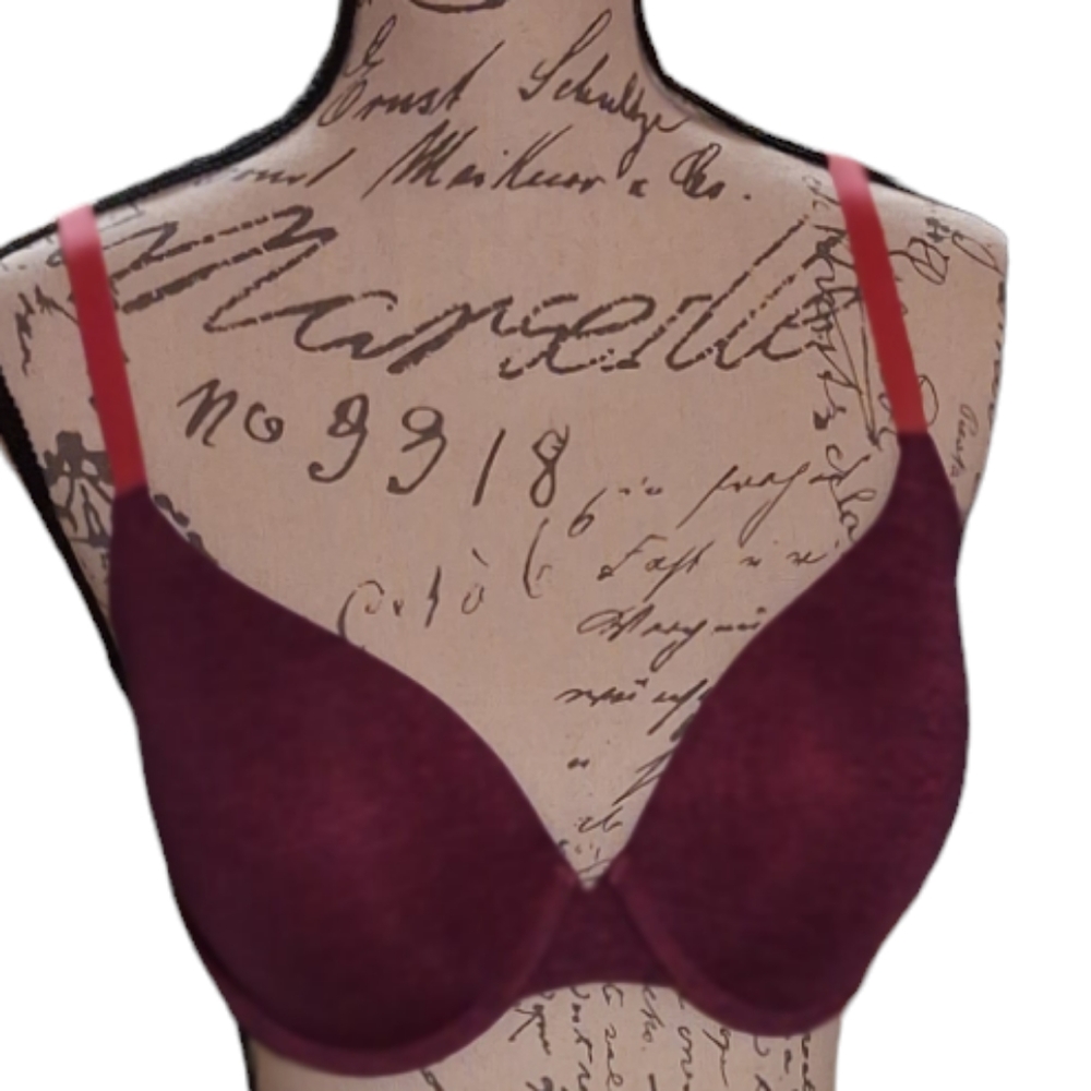 Victoria Secret Uplift Semi Demi Bra  Size 34DD Purple/Pink